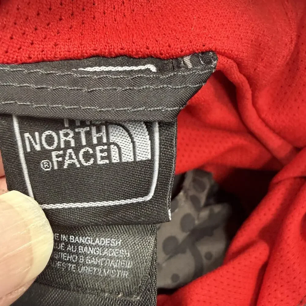 The North Face Jacket Mens Medium Gray Hooded Full Zip Lined‎ Geometric Pattern